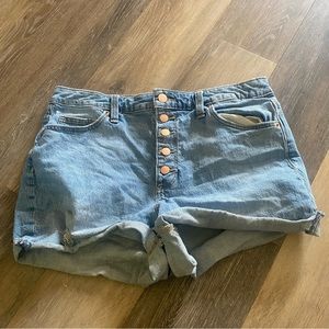Universal Thread Jean Shorts Womens Sz 10 30R Vintage MIDI Button Fly